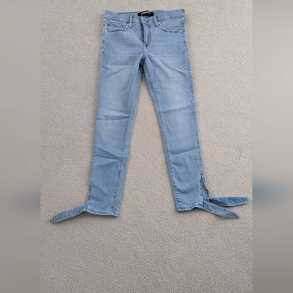 Express Women's Light Blue Skinny Jeans